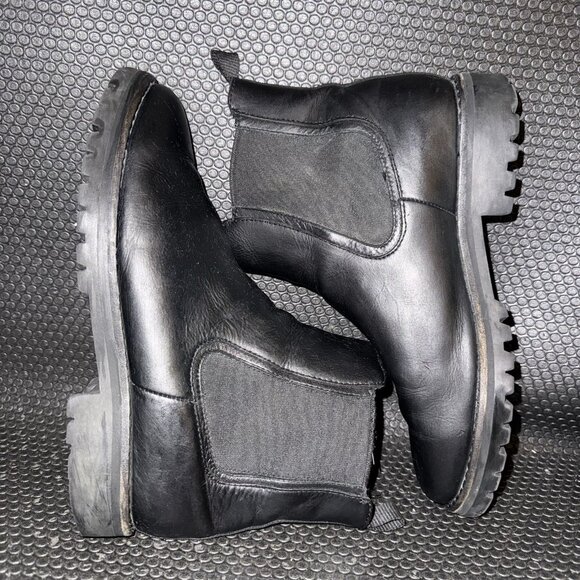 Thursday Boot Company Legend Black Matte Leather Chelsea Boots Women’s Size 7.5 - Picture 4 of 9